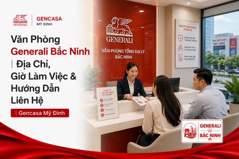 Địa chỉ, giờ làm việc  và hướng dẫn liên hệ của văn phòng Generali Bắc Ninh.